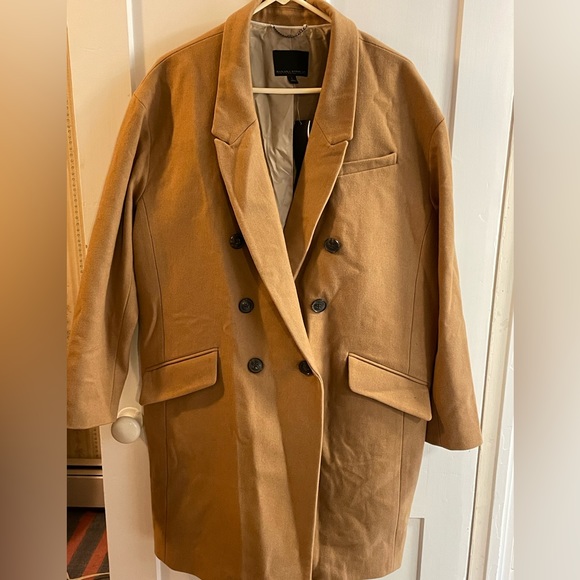 Banana Republic buttoned long pea coat/trench coat - Picture 1 of 4